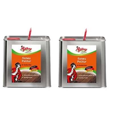 Abbildung von Poliboy Fixneu Möbelpolitur Dunkel für dunkle Oberflächen beseitigt Kratzer und frischt auf! 5 Liter (2x2,5l) Made in Germany