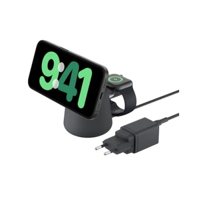 Abbildung von Belkin BOOST CHARGE PRO 2in1 Ladedock mit MagSafe 15W Wireless Charger