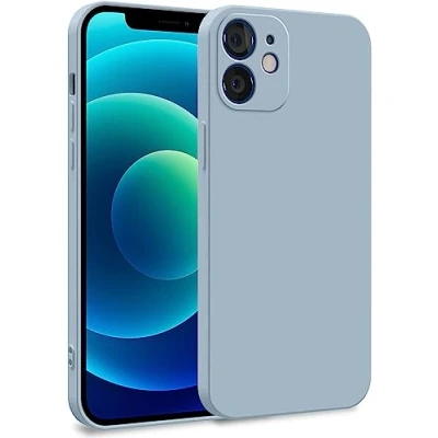 Abbildung von MyGadget Hülle kompatibel mit iPhone 12 Mini Zweilagige Handyhülle Kameraschutz Cover Innenfutter &amp; Silikon außen Hell Blau