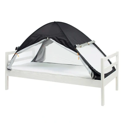 Abbildung von Deryan Bettzelt Pop Up Moskitonetz Doppelbett Moskitozelt Insektenschutz Bett Faltbar und Leight 200x90x110cm Mückennetz &amp; Reise Mit Tragetasche Schwarz