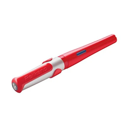 Abbildung von Pelikan 802987 Füllhalter Pelikano für Rechtshänder, M Feder, Rot, 1 Stück in Faltschachtel