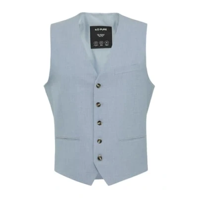 Abbildung von s.Oliver Black Label Weste, Herren, Größe: 56, Blassblau