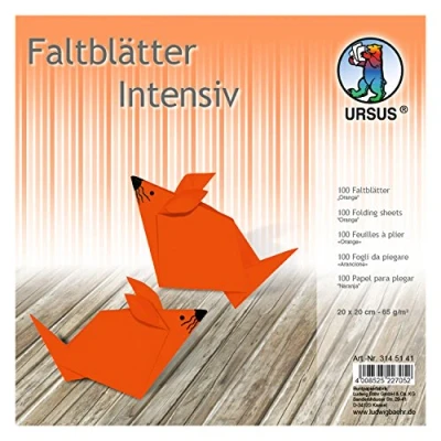 Abbildung von Ludwig Bähr Faltblätter Intensiv Uni 20x20cm VE=100 Blatt orange