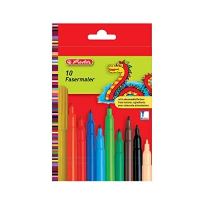 Abbildung von Herlitz 8649139 Fasermaler, 2 mm Spitze, 10 Stück