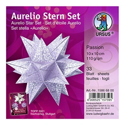 Abbildung von Ludwig Bähr Faltblätter Aurelio Stern Passion 110g/qm 10x10cm silber