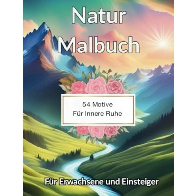 Abbildung von Malbuch für Erwachsene: Stress abbauen und innere Ruhe finden: 54 inspirierende Naturmotive Achtsamkeit, Entspannung kreative Auszeiten ... Auszeit &amp; Achtsamkeit)