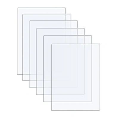 Abbildung von Langaelex 6er Set Acrylglas Platten 13 x 18 cm, 1mm Dicke Acrylplatten ultra klare transparente Kunststoffplatten für Fotorahmen, Projektausstellung, Tischaufsteller