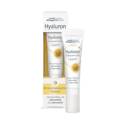 Abbildung von Hyaluron Sonnenpflege Lippenbalsam LSF 50+ Mit pharmazeutischer Hyaluronsäure Intensive Pflege und sehr hoher UVA / UVB Schutz 7 ml