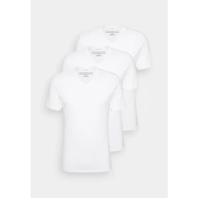 Abbildung von Calvin Klein Herren 3er Pack T Shirts Kurzarm mit V Ausschnitt, Weiß (White, White, White), 3XL