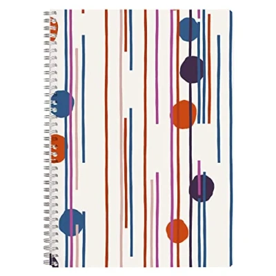 Abbildung von Clairefontaine 115789C Punchy Line, Notizheft mit Doppelspirale DIN A4, 21x29,7cm, 50 Blatt kariert, 90g, Motive sortiert, 1 Stück