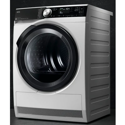Abbildung von AEG WiFi Wärmepumpentrockner 8 kg mit SmartDry Serie 9000 AbsoluteCarePlus Daunentrocknung Punktgenaue Ergebnisse 3D Scan Restfeuchteermittlung A+++ 25 Trommelbeleuchtung TR9XW80880
