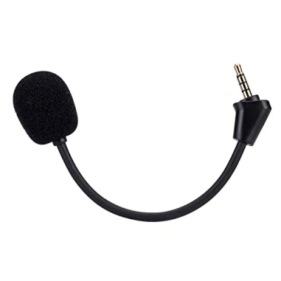 Abbildung von Ersatz Spielmikrofon für HyperX Cloud II Wireless Gaming Headset auf PC PS4 PS5 Nintendo Switch, abnehmbares 3,5 mm Boom Mikrofon