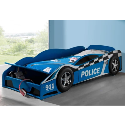 Abbildung von Vipack Kinderbett, (Made in Europe), Autobett &quot;Polizei&quot; mit Lattenrost