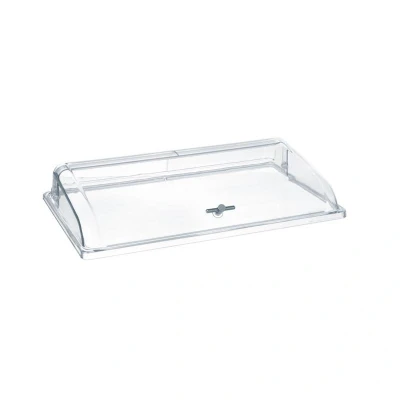 Abbildung von HENDI Buffet Haube GN 1/1 aufklappbar aus Polycarbonat 54,5 x 33,5 9,5 cm, Gastro Rolltop