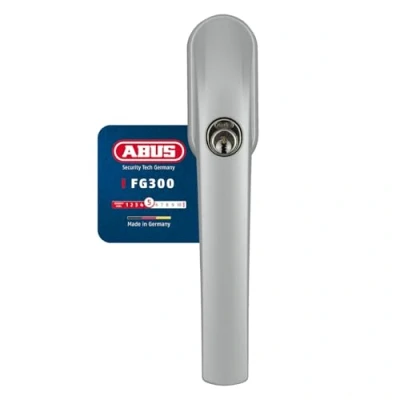 Abbildung von ABUS Abschließbarer Fenstergriff FG300 AL0089 Fensterknauf mit Druckzylinder, gleichschließend Sicherheitslevel 5 37384 Silber