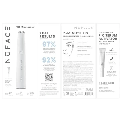 Abbildung von NuFACE FIX MicroWand Microcurrent Device + Serum Activator for On The Go Treatment of Forehead Lines, Crow&#039;s Feet, Under Eyes, Smile Lines &amp; Fuller Looking Lips
