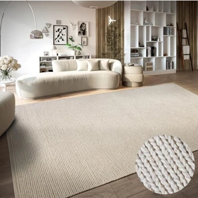 Abbildung von Villeroy &amp; Boch Teppich &quot;Francois&quot;, rechteckig, Handgewebt, Wolle, Natur, Wohnzimmer, Schlafzimmer, Boho, Skandi