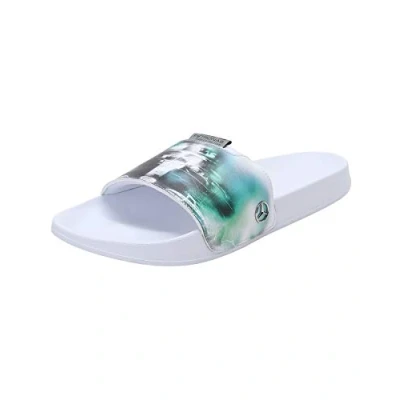 Abbildung von PUMA Unisex MAPF1 Graphic Leadcat FTR Schiebe Sandalen, White Spectra Green, 48.5 EU