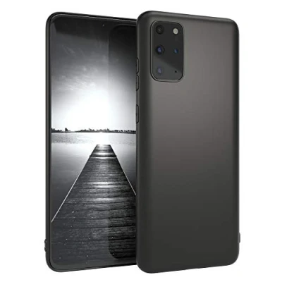 Abbildung von EAZY CASE Handyhülle Silikon mit Kameraschutz kompatibel Samsung Galaxy S20 Plus / 5G in Schwarz Matt, Ultra dünn, Slimcover, Silikonhülle, Hülle, Softcase, Backcover