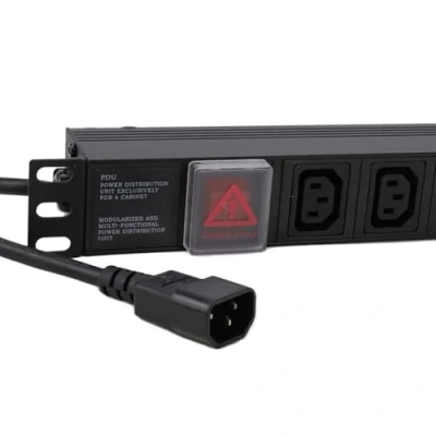 Abbildung von kenable Stromverteilereinheit, 8 fach, C13, IEC 48,3 cm, horizontal, PDU auf C14 Stecker, fach horizontal