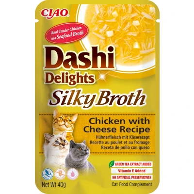 Abbildung von Dashi Delights Silky Broth Katzensnack Huhn mit Käse