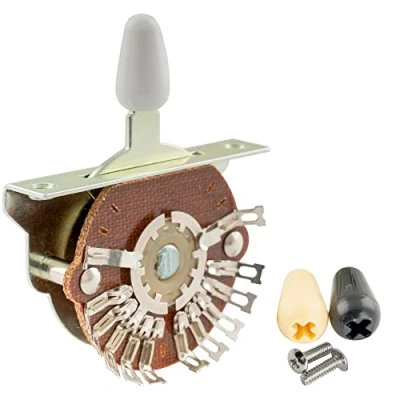 Abbildung von Musiclily Pro 5 Weg Schalter Tonabnehmer Wahlschalter mit 2 Ebenen Pickup Switch für Strat Tele Style E Gitarre