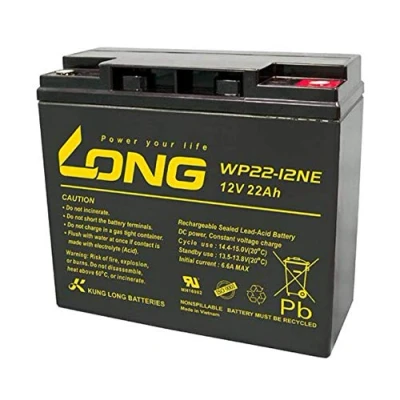 Abbildung von Blei Akku WP22 12NE 22Ah 12V zyklenfest AGM Batterie ersetzt 17Ah 18Ah 19Ah 20Ah 23Ah Long M6 Innengewinde AKKUman Edition