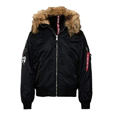 Abbildung von Alpha Industries Hooded Arctic Winterjacke, Herren, Größe: Medium, Black