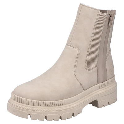 Abbildung von Rieker Plateaustiefelette, Damen, Größe: 37, Beige Schuhe