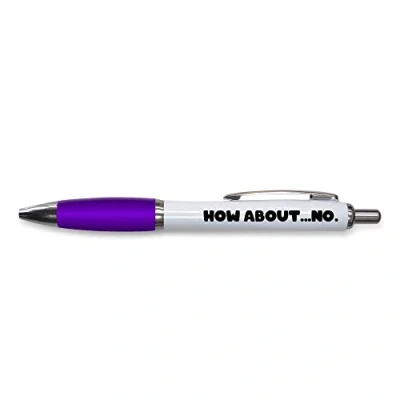 Abbildung von Tongue in Peach Lustiges Innovatives Push Pen Geschenk Kugelschreiber How About No Office Funny Witz Schreibwaren MOR PP156