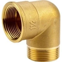 Abbildung von Messing Winkel IG + AG 42mm (G 1.1/4), Verbindung
