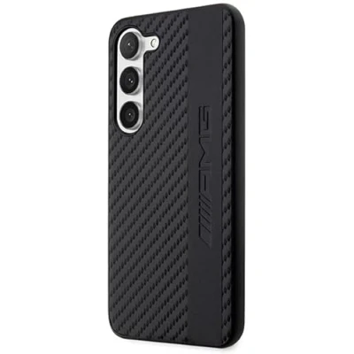 Abbildung von Hülle AMG AMHCS23SBLSCA S23 S911 schwarz hardcase Carbon Stripe&amp;Embossed