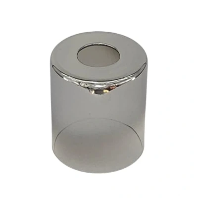 Abbildung von Lampenschirm Loxy E14, Glas, Ersatzglas, Schirm, Ersatzschirm, Lampenglas für Pendellampe, Tischlampe, Fluter, Leuchte (1x Rauchglas Zylinder 8cm)