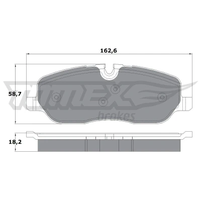 Abbildung von TOMEX brakes TX 17 71 Bremsbelagsatz Vorderachse für Verschleißwarnanzeiger vorbereitet LAND ROVER: Range Rover Sport, 3, Discovery 4
