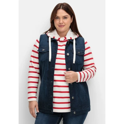 Abbildung von Sheego Weste, Damen, Größe: 48, Dark blue denim