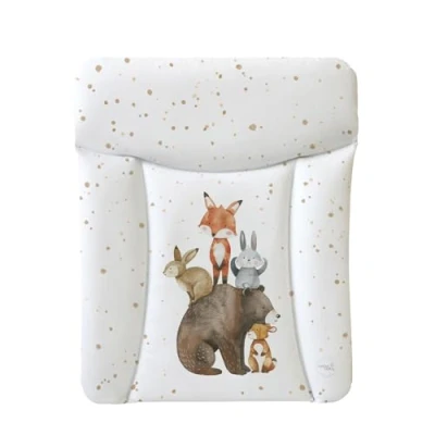 Abbildung von Ceba Baby® weiche Wickelauflage 50x70 cm Baby Wickelunterlage Wickeltischauflage für Junge und Mädchen Wasserdicht, abwaschbar OEKO TEX® Standard 100 Made in EU Waldfreunde Motiv