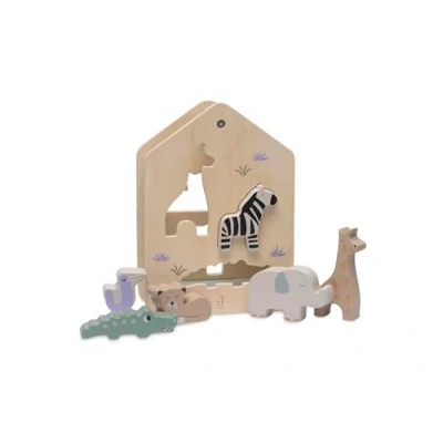 Abbildung von Jollein 104 001 67090 Holz, Formen Steckspiel, Jungle Jambo