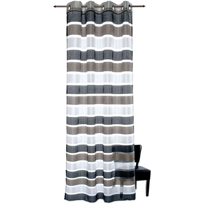 Abbildung von decolife Gardine &quot;Scala&quot;, (1 St.), Ösenschal mit farbigen Querstreifen