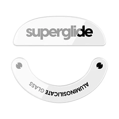 Abbildung von Superglide Schnellste und glatteste Mausfüße/Skates aus ultrastarkem, makellosem Glas, superschnelle, glatte langlebige Sohle für Pulsar X2 Mini kabellose Gaming Maus (weiß)