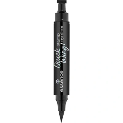 Abbildung von essence Quick Wing! stamp eyeliner, Nr. 01, Schwarz, langanhaltend, Expressergebnis, hochpigmentiert, intensiv, farbintensiv, vegan, ohne Mikroplastikpartikel, Parfüm, ölfrei, 1er Pack (3.5ml)