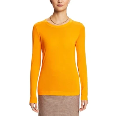Abbildung von Esprit Collection Langarmshirt, Damen, Größe: Large, Golden orange