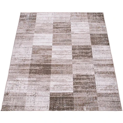 Abbildung von Paco Home Teppich &quot;Bari 871&quot;, rechteckig, Kurzflor, Karo Muster, Used Look, ideal im Wohnzimmer &amp; Schlafzimmer