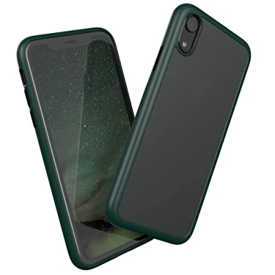Abbildung von EAZY CASE Ultra Schutz Outdoor Hülle kompatibel mit iPhone XR, hochwertige Schutzhülle Aufprallschutz, Stoßfest und Kratzfest, dünne Handyhülle Kameraschutz, Nacht Grün