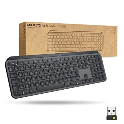 Abbildung von Logitech MX Keys for Business kabellose Tastatur mit Tastenbeleuchtung, Französisches AZERTY Layout Graphit