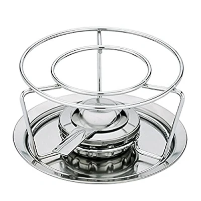 Abbildung von Spring 2621405018 Swiss Eco Fondue Rechaud, Edelstahl, silber, 14,4 x 27,2 29 cm