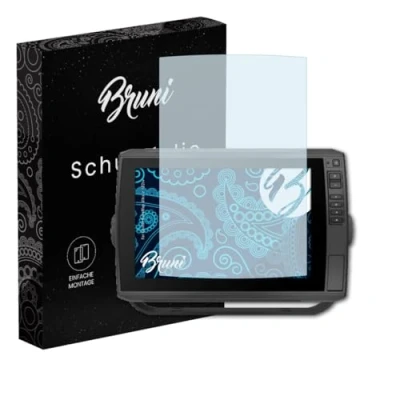 Abbildung von Bruni Schutzfolie kompatibel mit Garmin EchoMap Ultra 2 122sv Folie, glasklare Displayschutzfolie (2X)