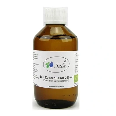 Abbildung von Sala Zedernussöl kaltgepresst bio 250 ml Glasflasche