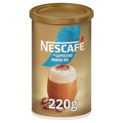 Abbildung von NESCAFÉ GOLD Typ Cappuccino Weniger Süß, Getränkepulver aus löslichem Bohnenkaffee, koffeinhaltig, 1er Pack (1 x 220g)