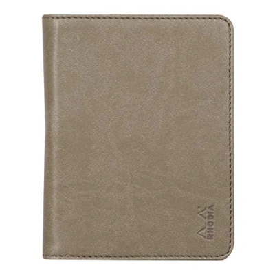 Abbildung von Rhodia 212002C Mappe für Block oder Notizheft Rhodiarama N12, DIN B7 (8,5x12 cm) 10,5x14 cm, elegant und praktisch, Maulwurfsgrau, 1 Stück