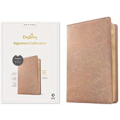 Abbildung von Holy Bible: Nlt Super Giant Print Bible, Filament Enabled Edition Red Letter, Leatherlike, Blush Floral (Dayspring Signature Collection)